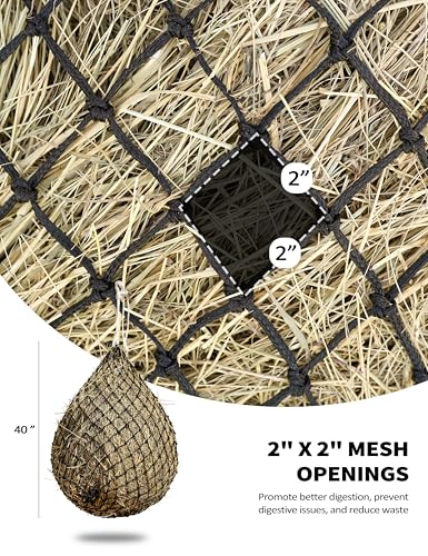 Harrison Howard Slow Feed Hay Net Horse-Black - color: Black