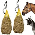 Majestic Ally 2 pcs Ultra Slow Feed 1.5"x1.5" Holes 40” Hay Net for Horses and livestocks Yellow - color: Yellow