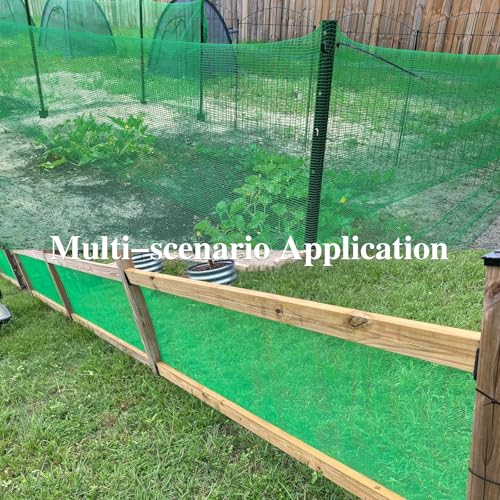 Garden Fencing 4 x 100FT,0.4" Mesh Plastic Fencing,50PCS Zip Ties | Deer Fence Temporary Fencing Snow Fence Safety Fence,Construction Fencing for Yard,Rabbits,Chicken,Dogs,Animal Barrier,Green - size: 4ft x 100 ft