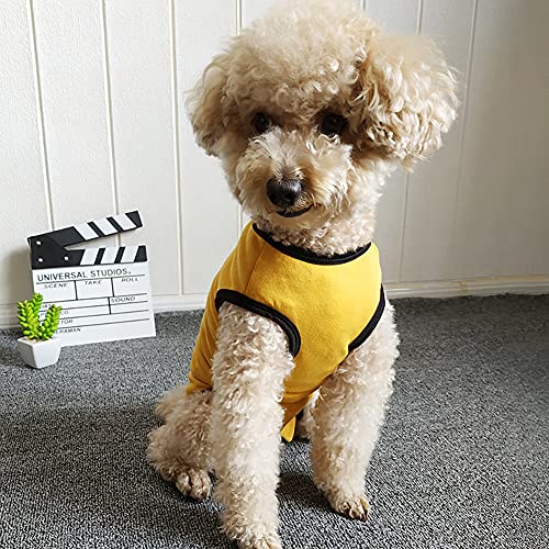 Dog’s Recovery Suit Post Surgery Shirt for Puppy, Wound Protective Clothes for Little Animals(Yellow-XXS) - color: yellow, size: XX-Small