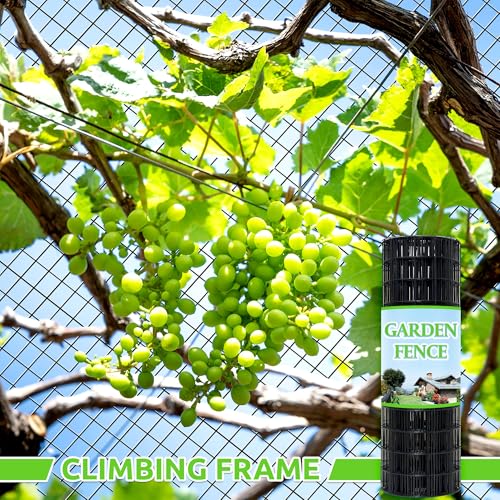 Black PVC Coated Welded Wire Fencing,2"x4" 14 Gauge,60inch H x 50ft L Garden Wire Fence Roll,2/3/4/5/6ft Tall x 50/100 ft Long Vinyl Coating Metal Wire Mesh for Yard,Farm,Dog,Vegetable Protection - color: Black, size: 2"x4" 60inx50ft