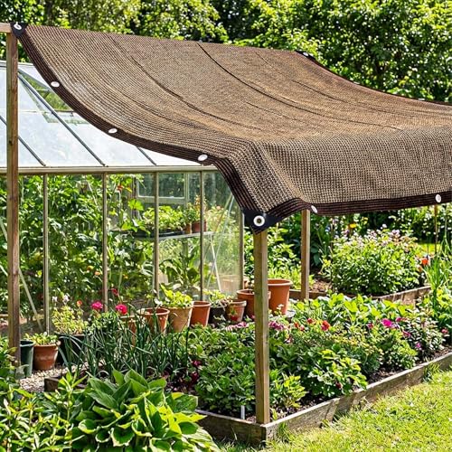 80% Shade Cloth, Durable Mesh Tarp with Grommets, Garden Sunblock Shade Cloth Shading Antifreezing for Plants Cover, Greenhouse, Barns Kennel, Patio, Tomatoes - size: 4×10FT