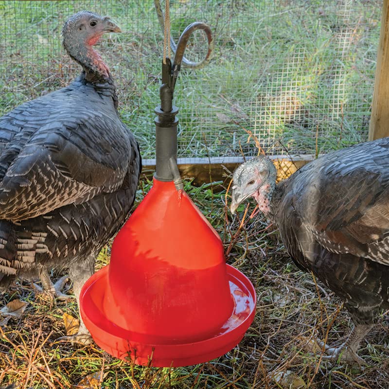Premier 1 Suspended Dome Drinker for Chickens, Ducks, Geese & Turkeys | Gravity flow design. Hang in portable chicken tractors or coops. For pasture broilers & all flock members.