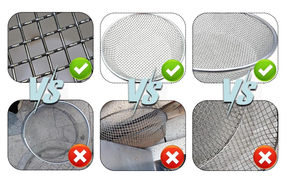 1/4 Inch Soil Sifter for Gardening, Rock Sifter for 5gallon,Compost Sifter Dirt Sifter,Captures Dirt Rocks Sawdust - color: 1/4 Inch