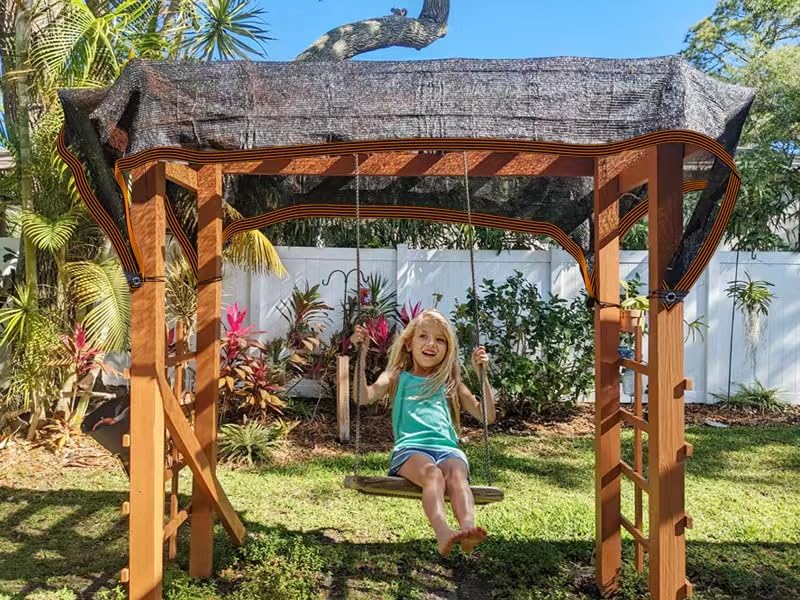 Shade Cloth - for Plants Greenhouse, 70% Sunblock Shade Sails -for Outdoor Garden Pergola Patio Lawn, Sun Protection Neting Cover for Kennel Chicken Coop Easier to Hang Plant Cover - size: 6.5'x12'