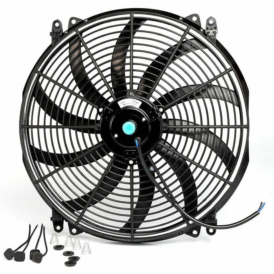 16'' 12V Pull/Push Fan Radiator Electric Cooling Thermo Fan & Mounting Kit