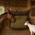 2.6x2.6 Ft Round Bale Hay Net for Horses & Goats, 1.2" Holes Slow Feeder Hay Nets with Hay Net Repair Tool - size: 2.6*2.6 FT