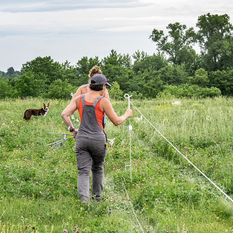 Strainrite® Pigtail Clip-On Insulator for Electric Fence Posts – 25 Pack | Clip-on design — twist and press to install. Holds low-tension electric conductors. For Strainrite® pigtail posts. White.