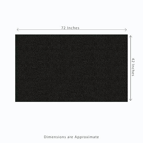PAR-MSI Heavy Duty Gym Flooring Mat - 3.5' x 6' x 3/4" Thick Rubber Mat - Solid Black - Ideal for Home Gyms, Commercial Fitness Centers, Workouts, and More
