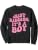 Just Kidding It's a Boy Pink Gender Reveal Party Supplies Sweatshirt - color: Black, size: Small